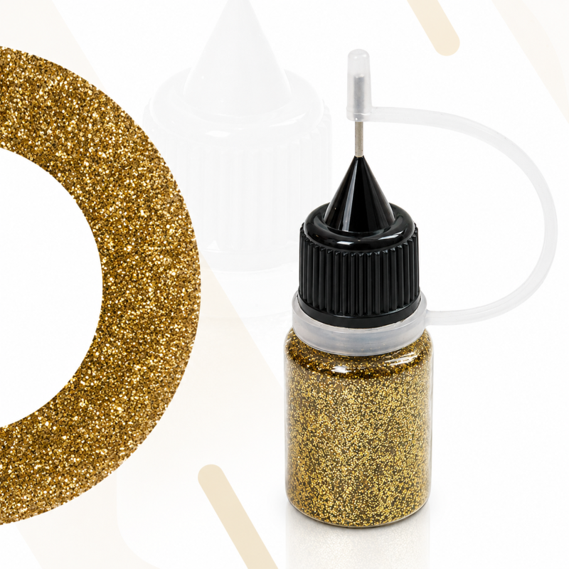 Biologisch abbaubare Gold Glitter in Flasche