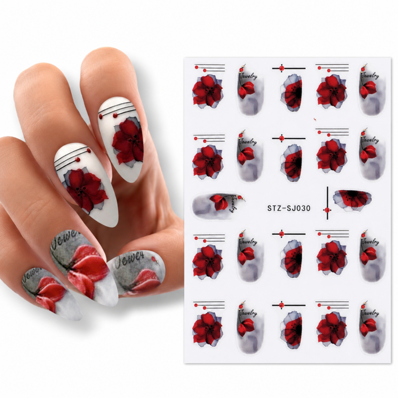 Stickers Coquelicot Rouge...