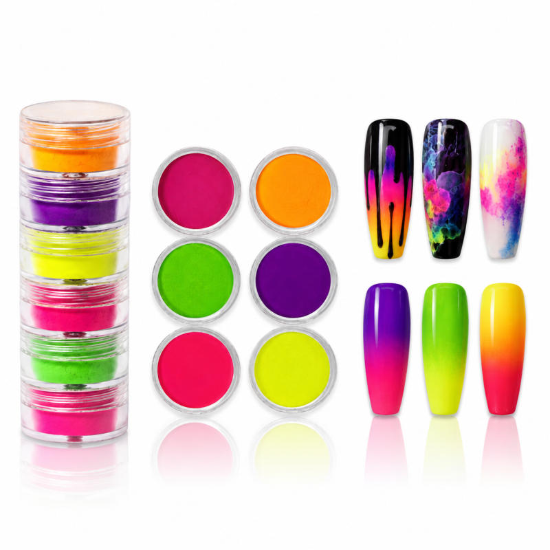 Set mit 6 Fluopigmenten