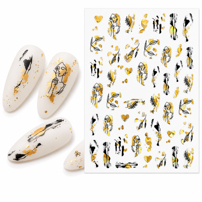 Stickers Gesicht Golden /...