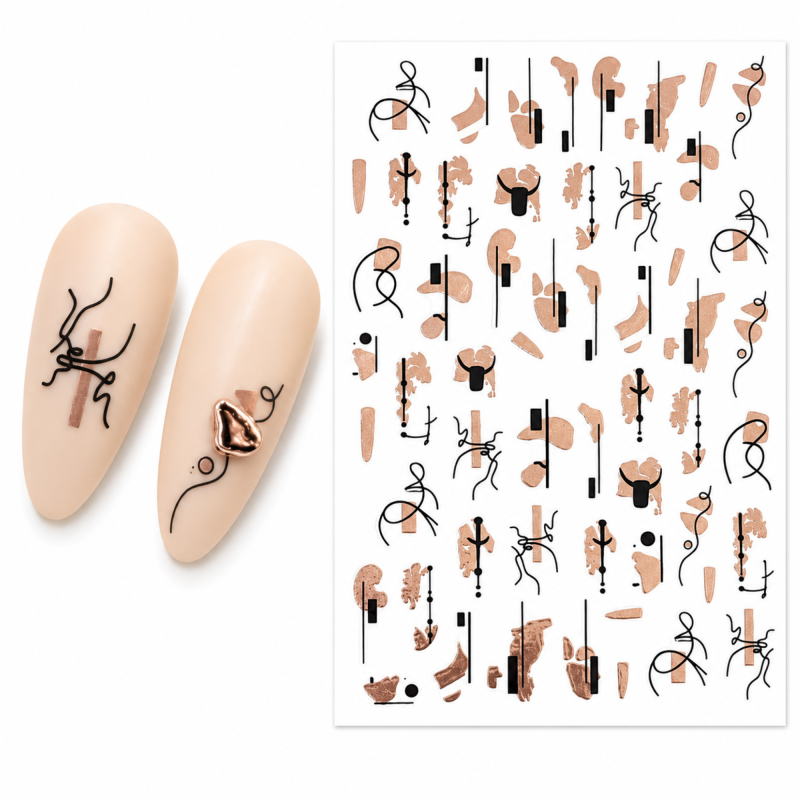 Stickers Linien Rosa /...