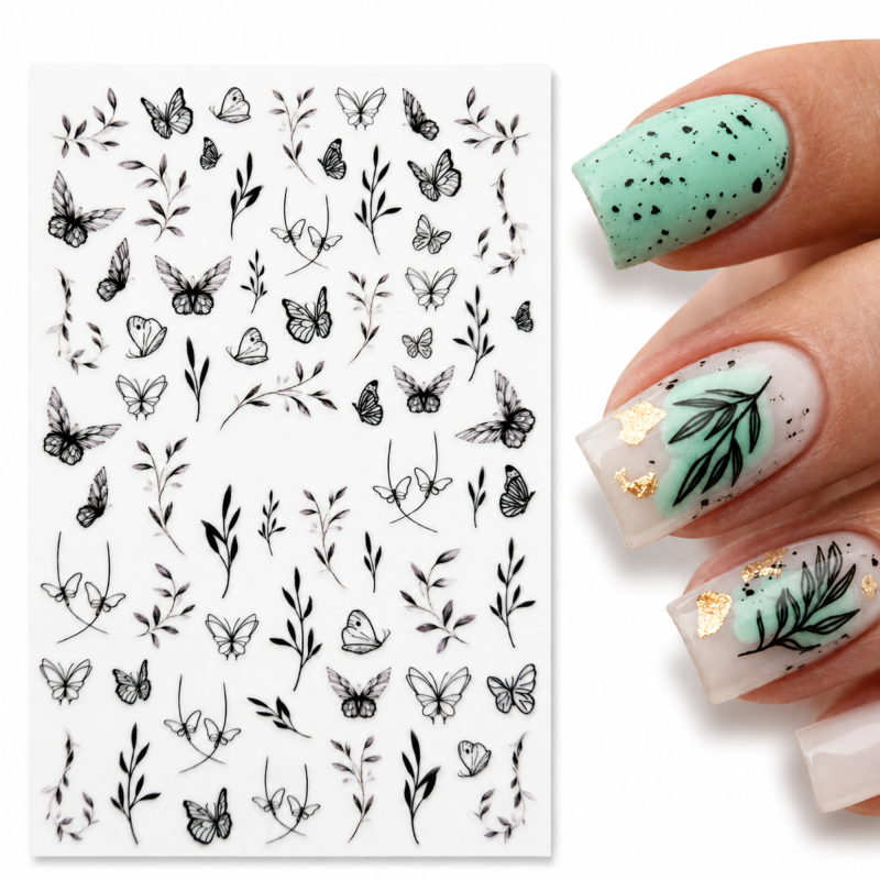 Stickers Papillons / Fleurs CS112