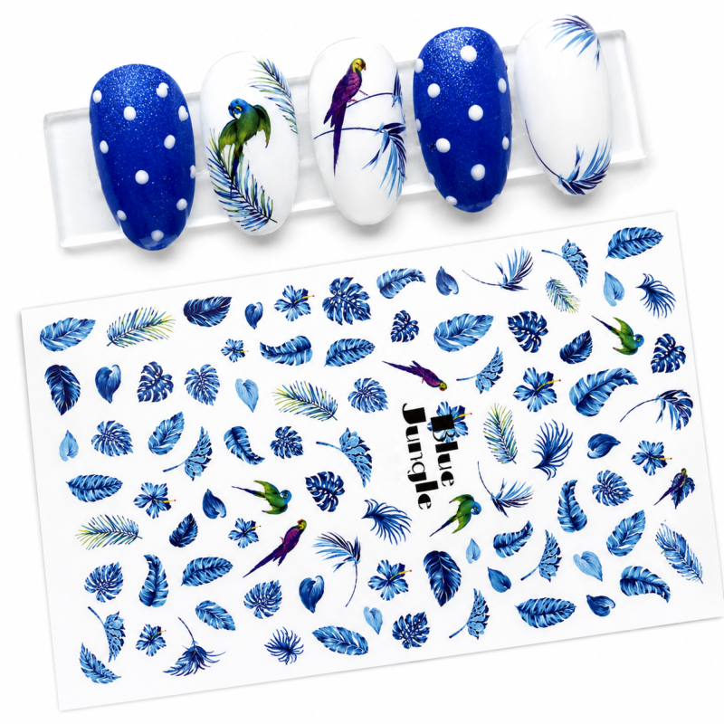 Stickers Papagei mit blauen...