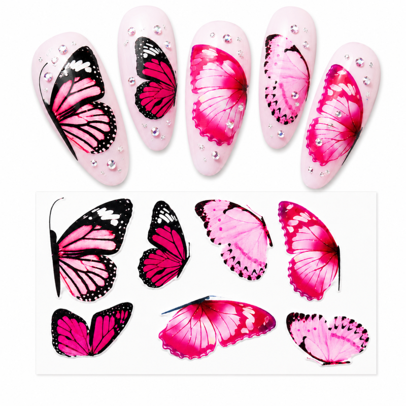 Stickers Schmetterling Rosa...