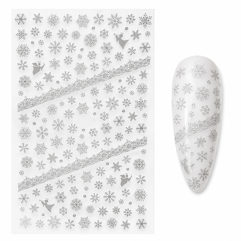 Stickers Flocke Silber F284