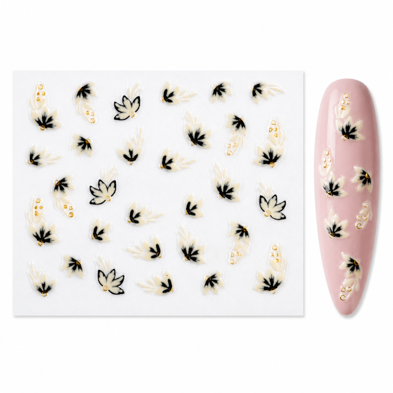 Stickers Halb Weisse Blume