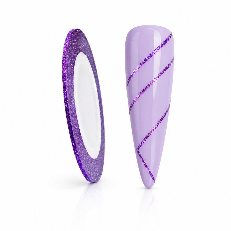 Fil Nail-Art violet glitter