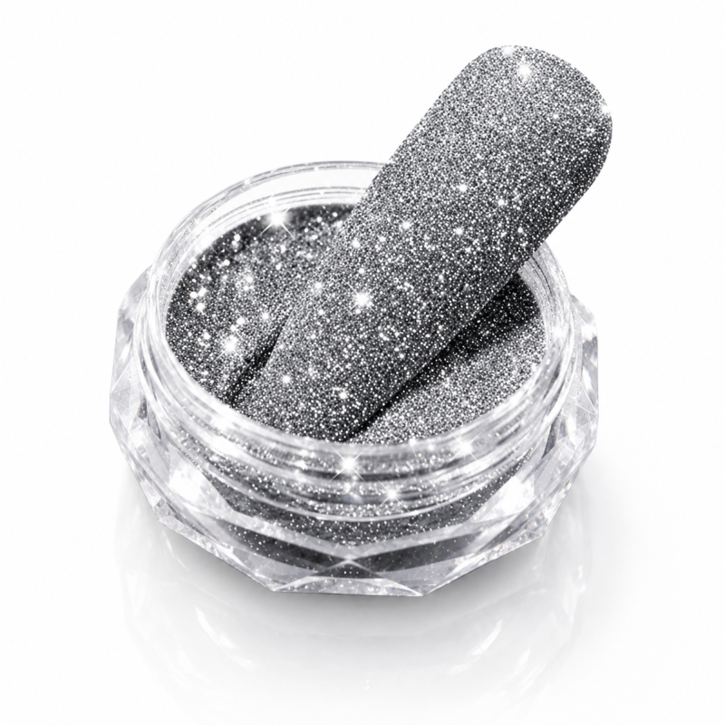 Diamantpulver Silber funkelnd