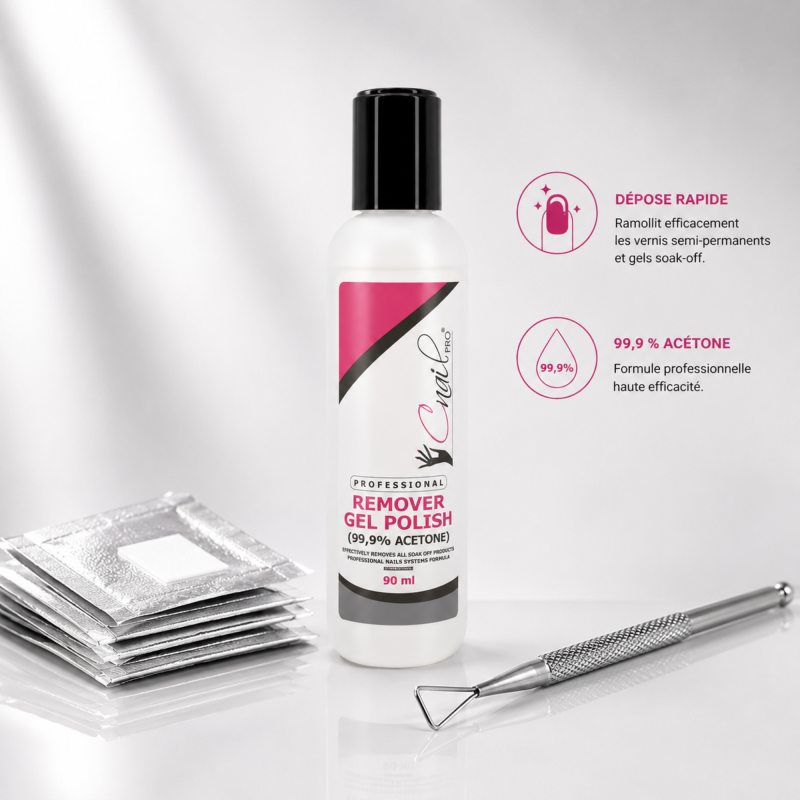 Remover Gel Polish - Vernis Semi Permanent 90ml