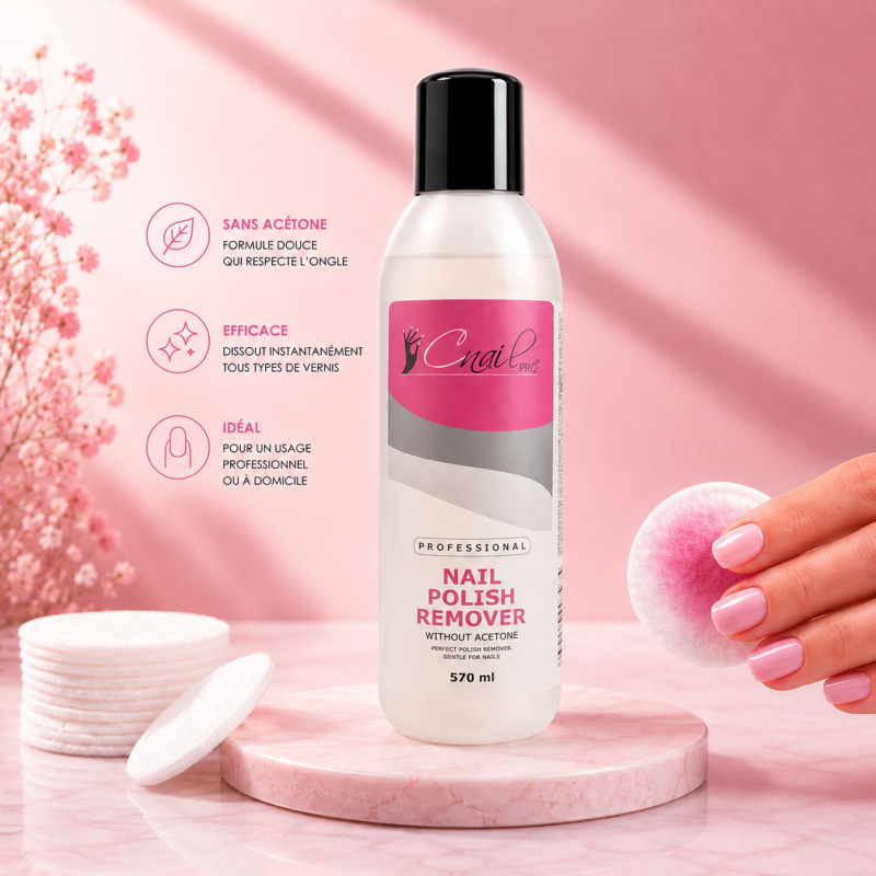 Dissolvant sans acétone - Nail Polish Remover 570ml