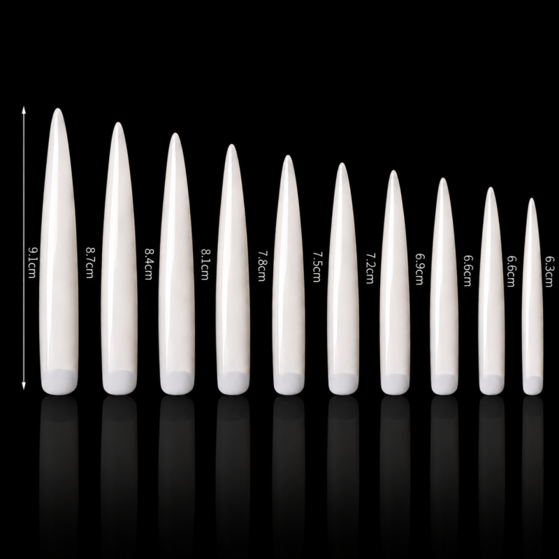 200x Tips Stiletto Natural