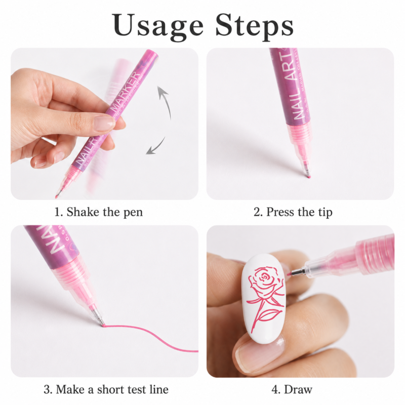 Stylo Nail Art Pen Blanc