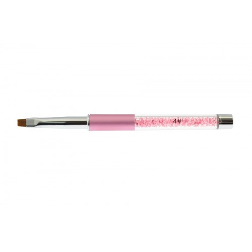 Pinceau gel Nr.4 Strass Rose