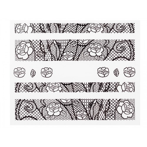 Stickers Dentelle Noir HBJY005