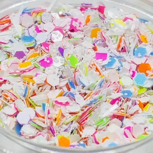 Flitters confetti blanc