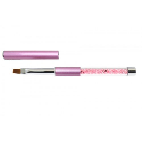 Pinceau gel Nr.6 Strass Rose