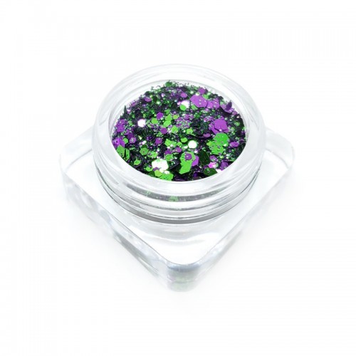 Paillettes vert-violet