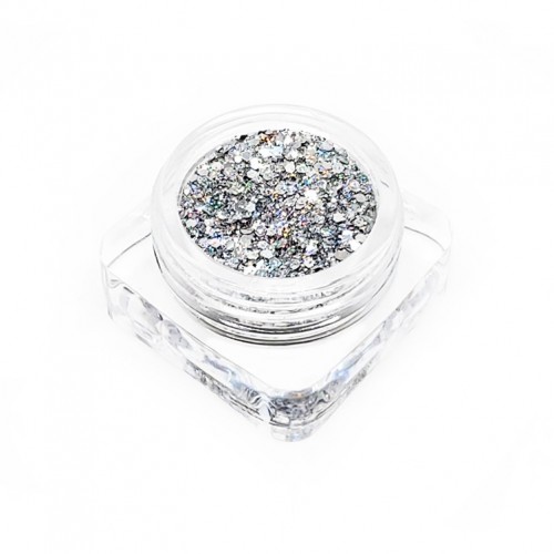 Pailletten silber irisierend