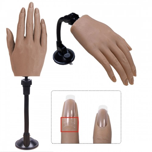 Main entraînement en silicone pour pose d'ongle