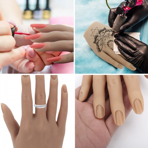 Main entraînement en silicone pour pose d'ongle