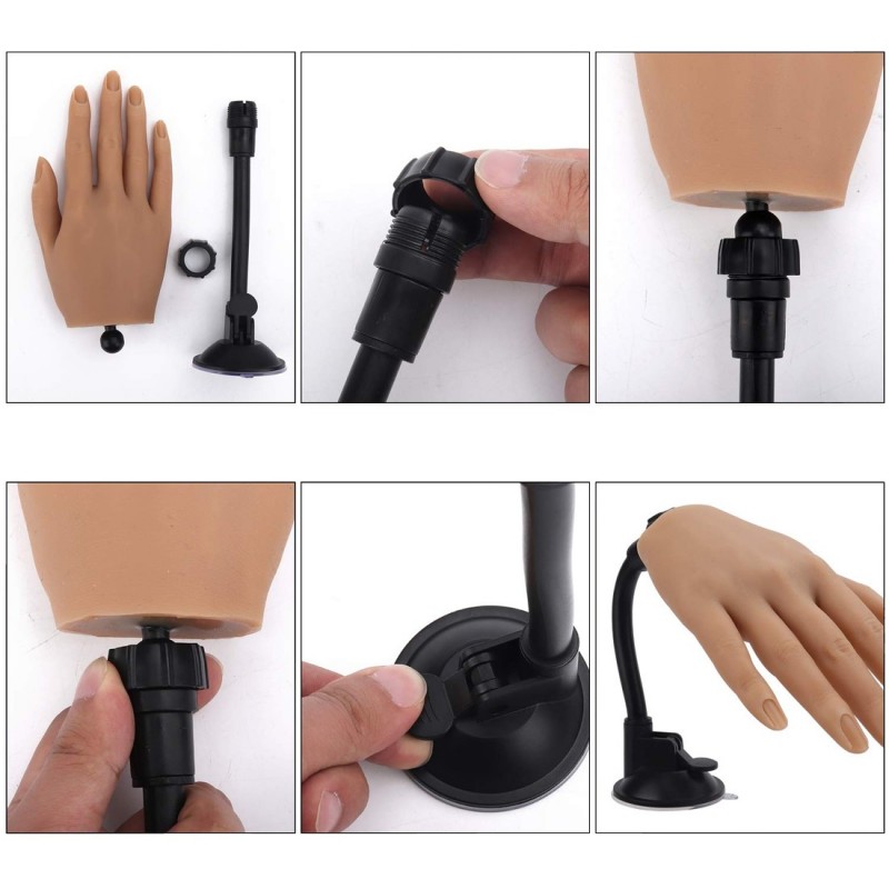 Main entraînement en silicone pour pose d'ongle
