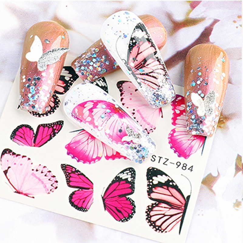 Stickers Papillon Rose STZ-984