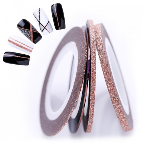 Pack Faden Nail Art Roségold