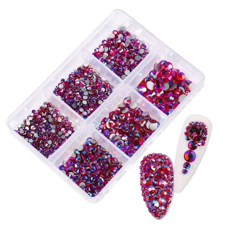 Boîte de diamants à facettes pink irisé