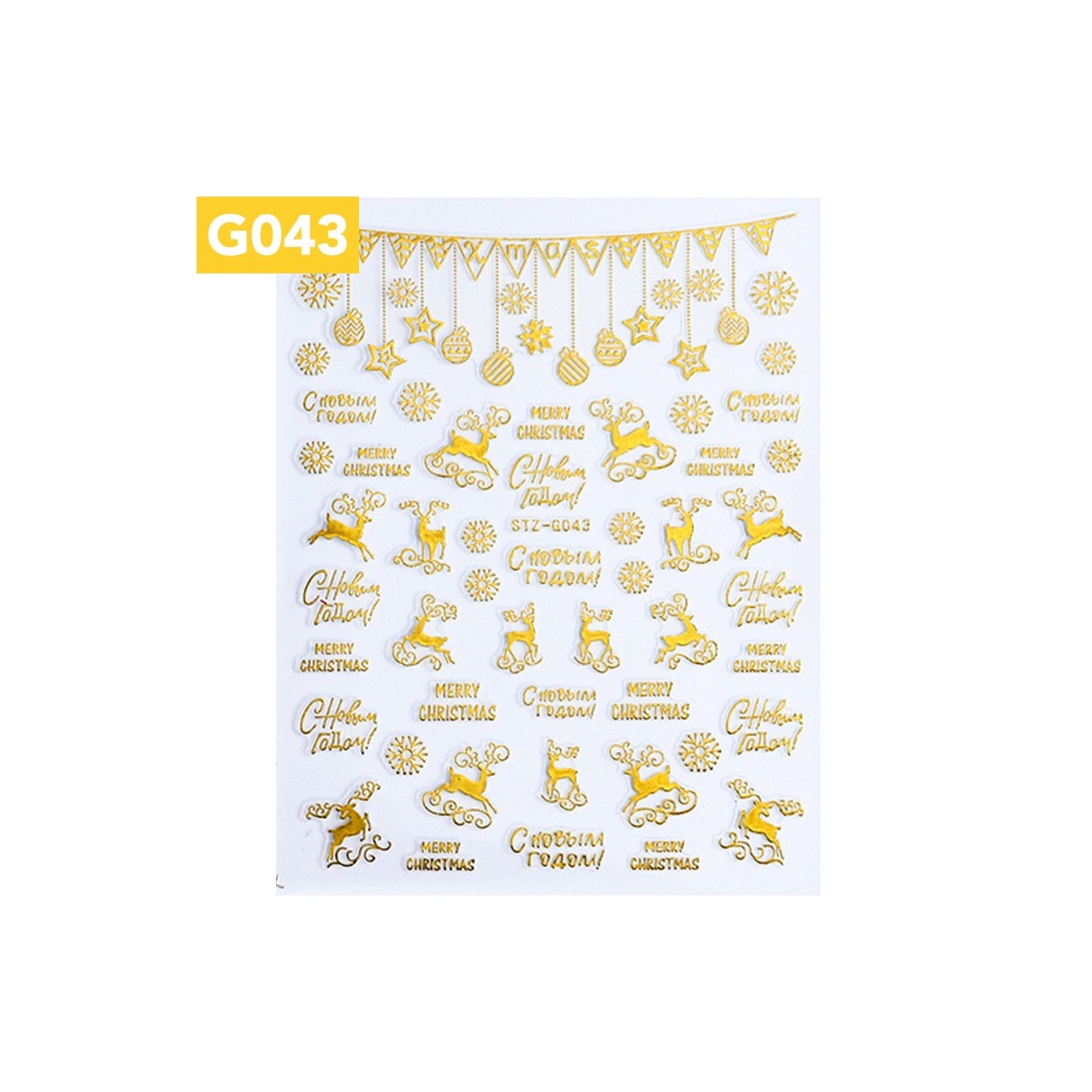 Stickers Weihnachten STZ-G043 Gold