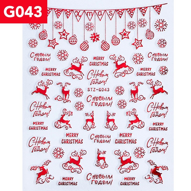 Stickers Weihnachten STZ-G043 Rot