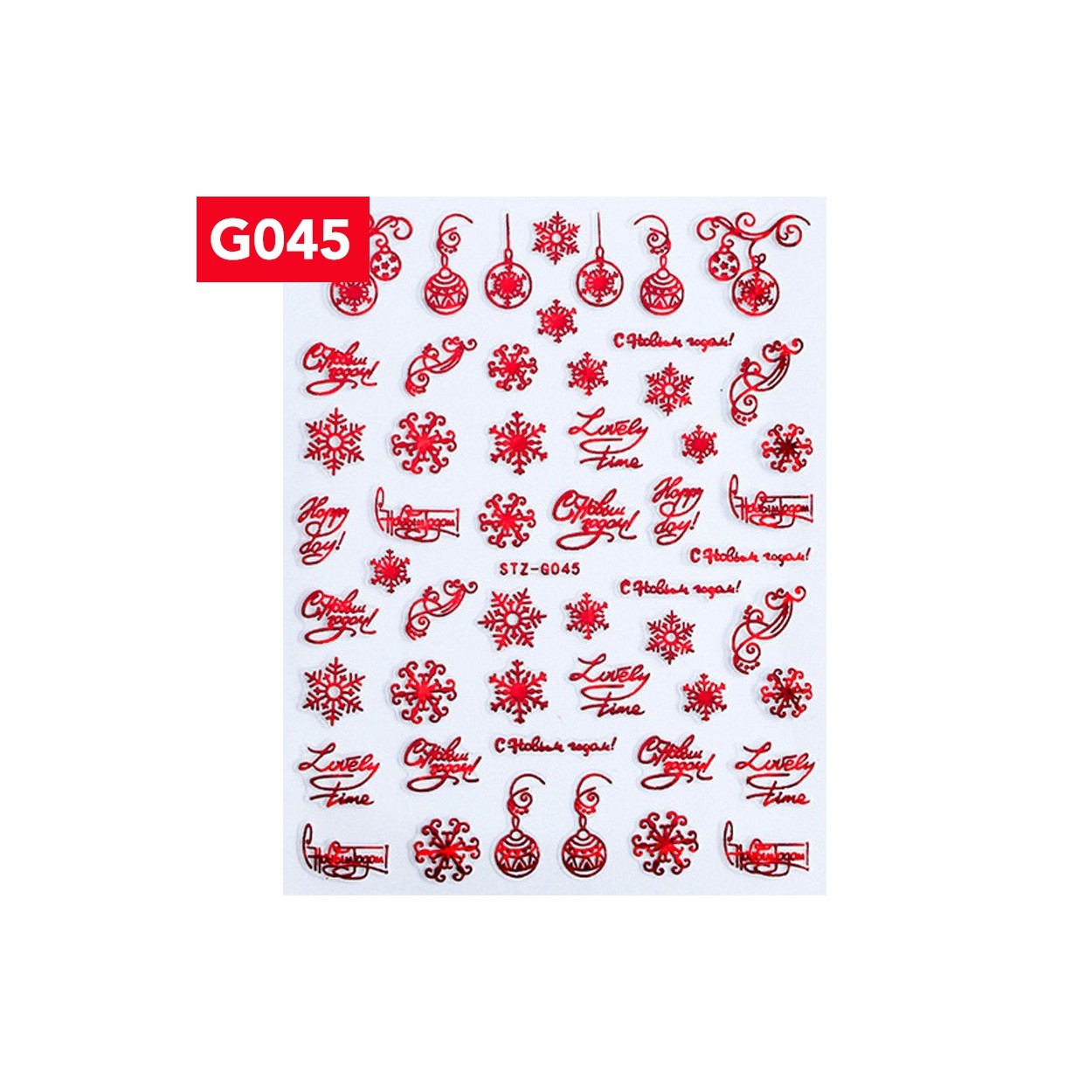 Stickers Weihnachten STZ-G045 Rot