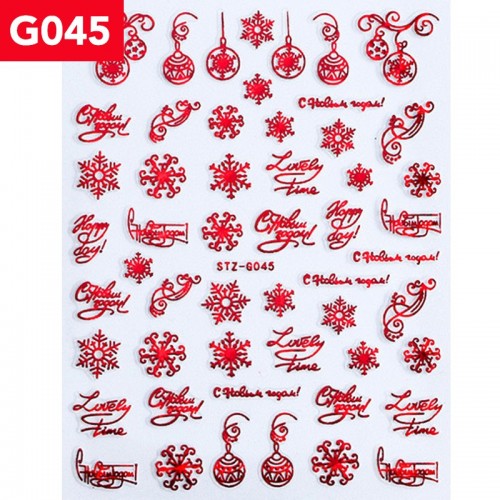 Stickers Noël STZ-G045 rouge