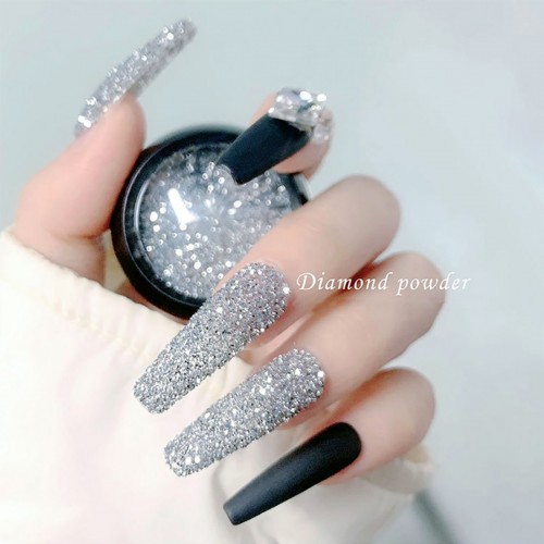 Poudre de diamant brisée réfléchissante