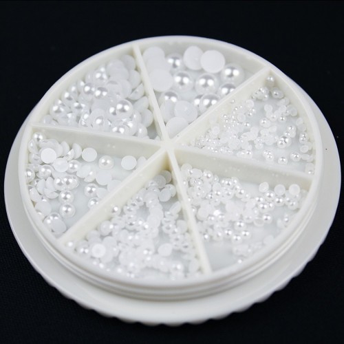 Déco Demi Perles nacrées blanc