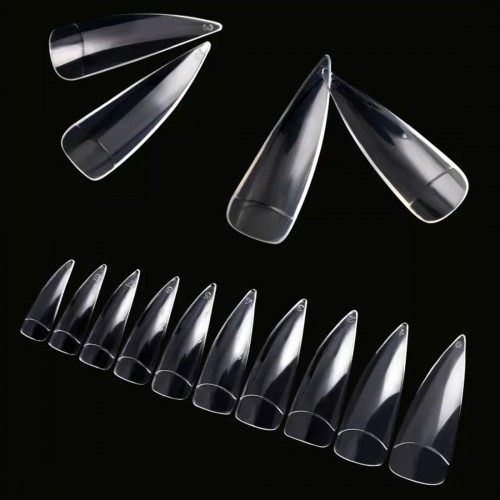 100x Tips Stiletto Transparents griffe