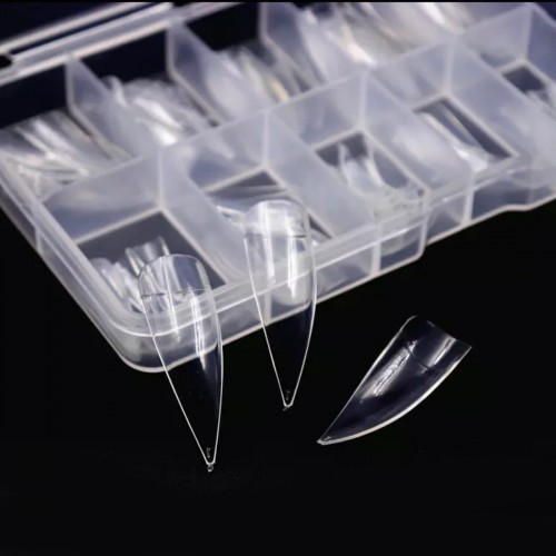 100x Tips Stiletto Transparents griffe
