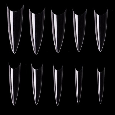 100x Tips Stiletto Transparents