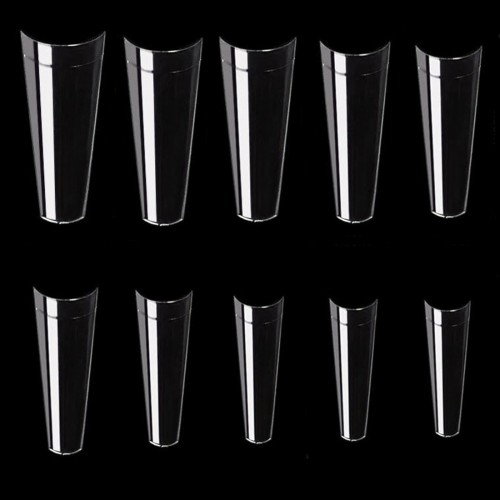 100x Tips Coffin Transparents