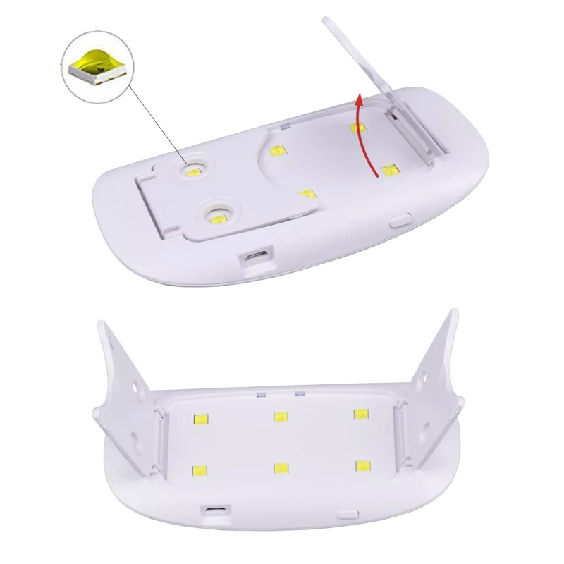 UV / LED Lampe 6W Weiss