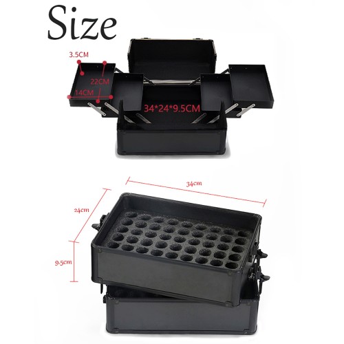 Beauty Case Trolley Schwarz